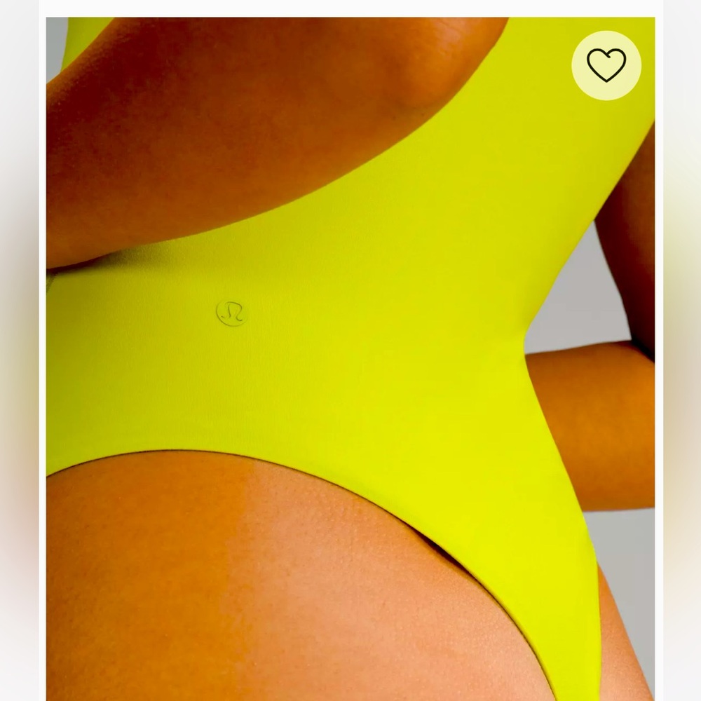 LULULEMON NULU SQUARE-NECK SLEEVELESS BODYSUIT GREEN COLOR NWT - Picture 2 of 6